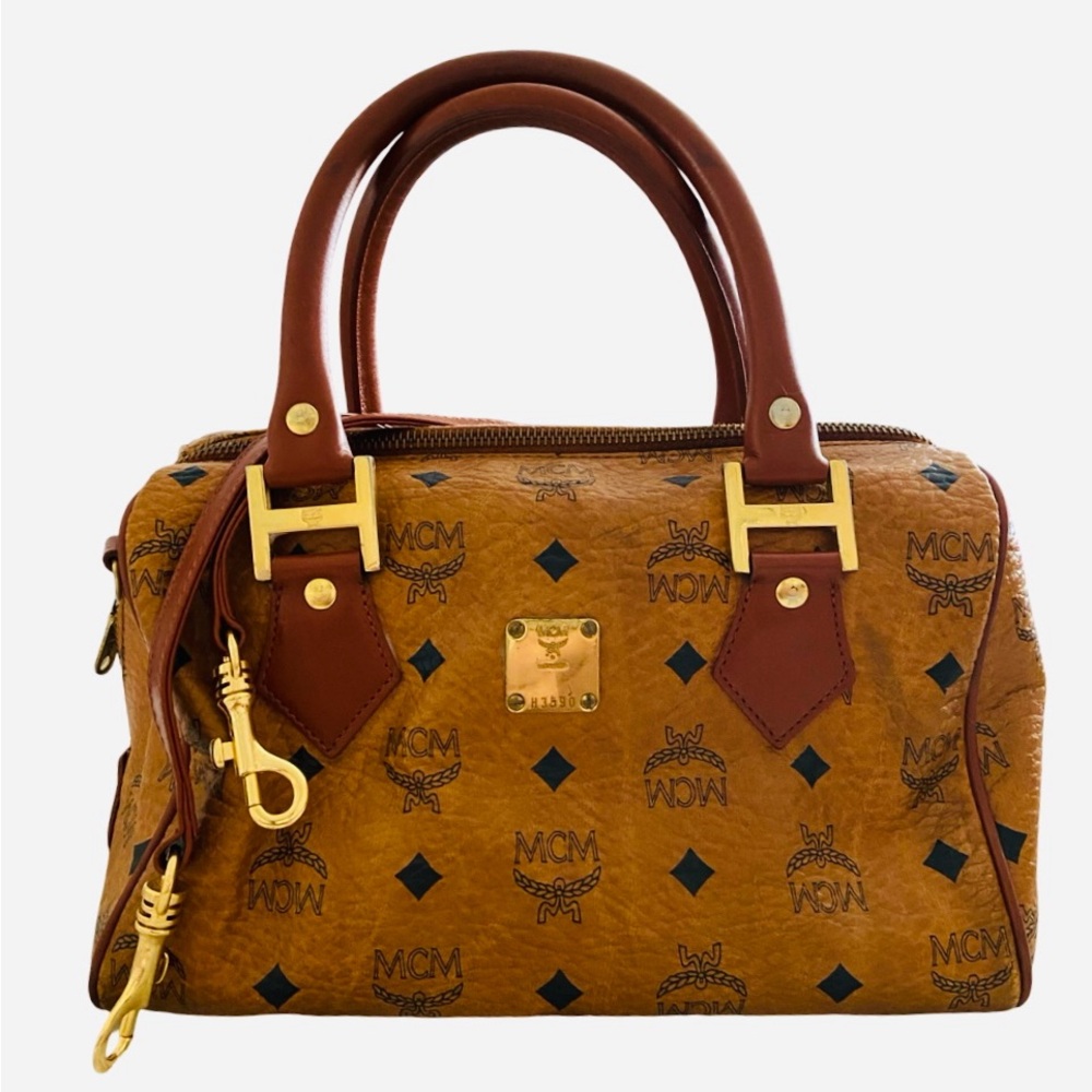 MCM Small Boston Bag with Crossbody Strap